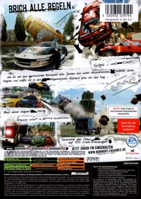 Burnout 3 Takedown (USA) box cover back